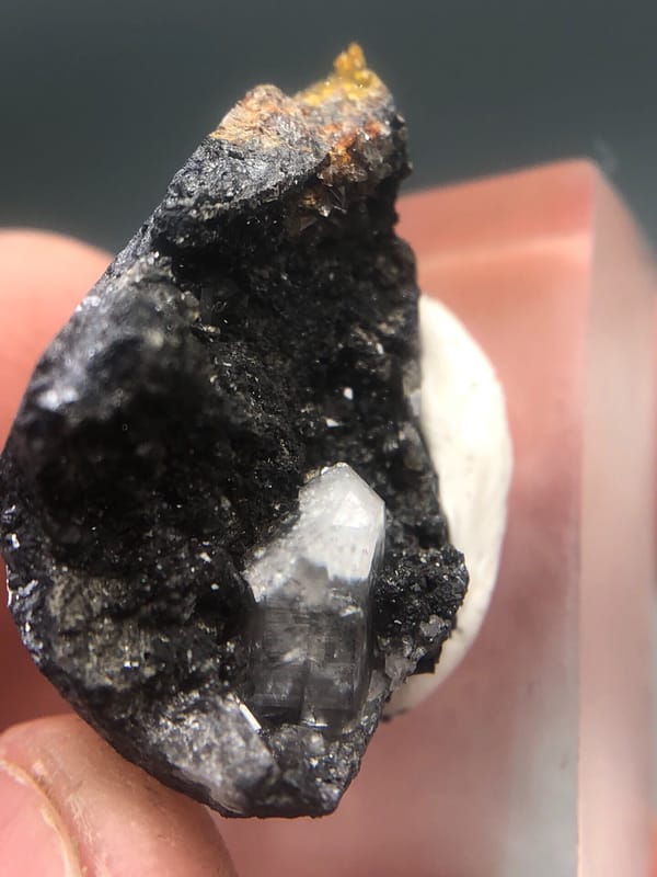 Cerussite from Lianping, Guangdong, China, individual mineral specimen view 3