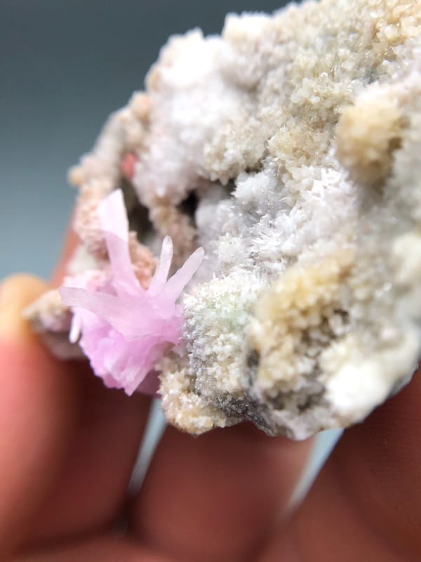 Rhodochrosite from Yunnan, China, individual mineral specimen view 3