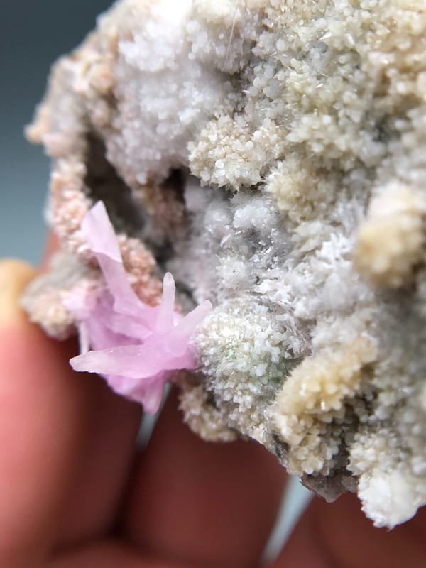 Rhodochrosite from Yunnan, China, individual mineral specimen view 4