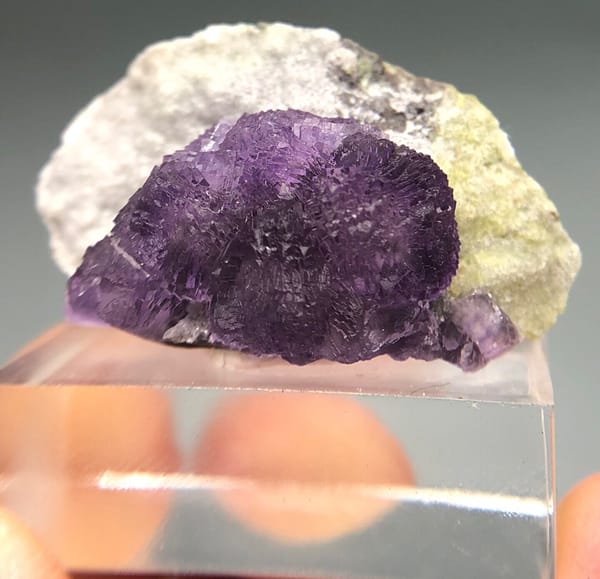Fluorite from Zhejiang, China, individual mineral specimen view 1