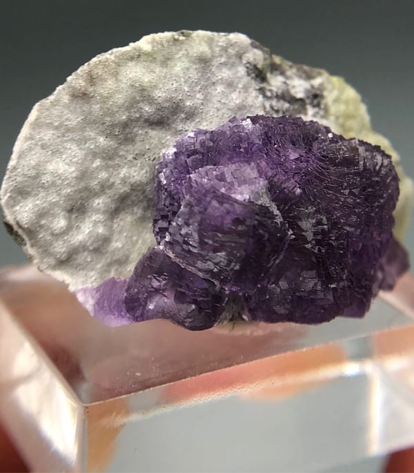 Fluorite from Zhejiang, China, individual mineral specimen view 2