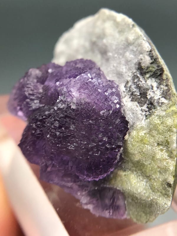 Fluorite from Zhejiang, China, individual mineral specimen view 3