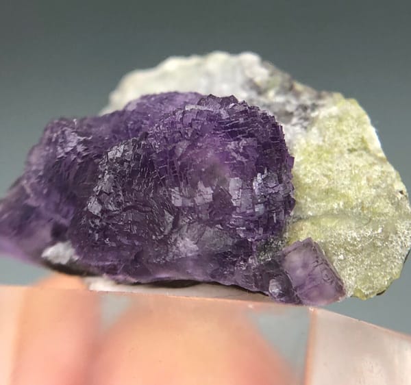 Fluorite from Zhejiang, China, individual mineral specimen view 4