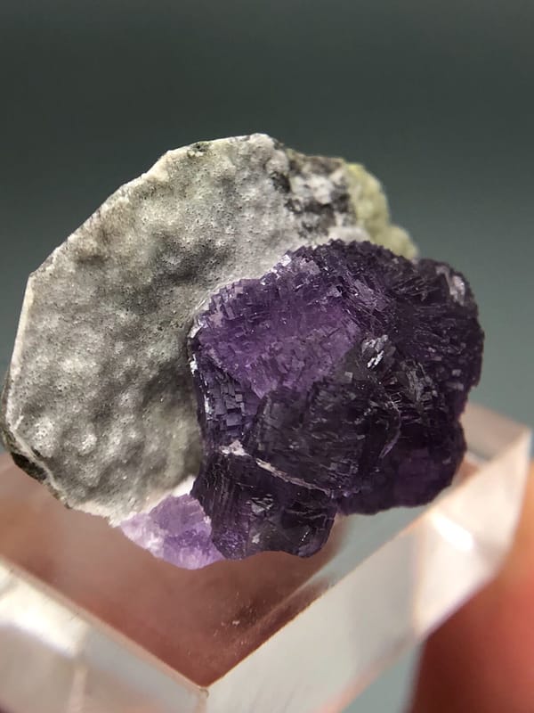 Fluorite from Zhejiang, China, individual mineral specimen view 5