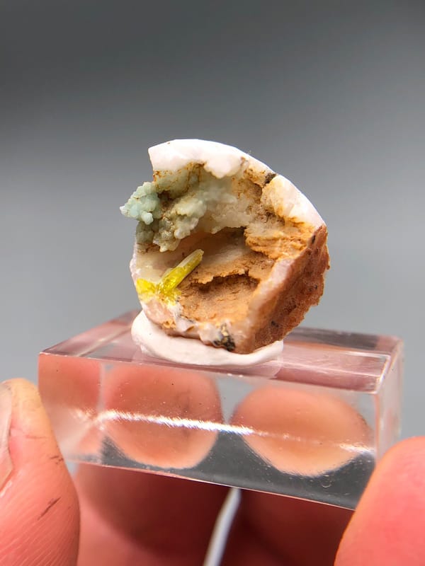 Plumbogummite from Guangxi, China, individual mineral specimen view 1
