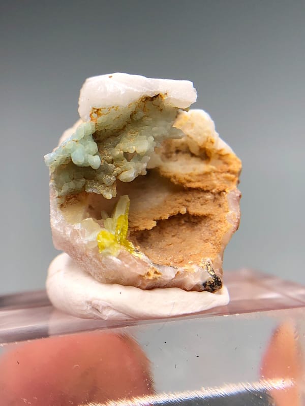 Plumbogummite from Guangxi, China, individual mineral specimen view 3