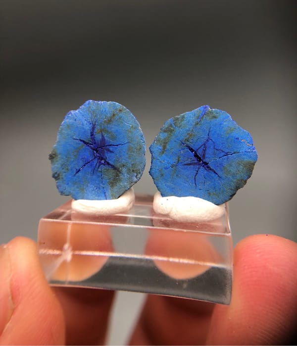 Azurite from Russia, individual mineral specimen view 1