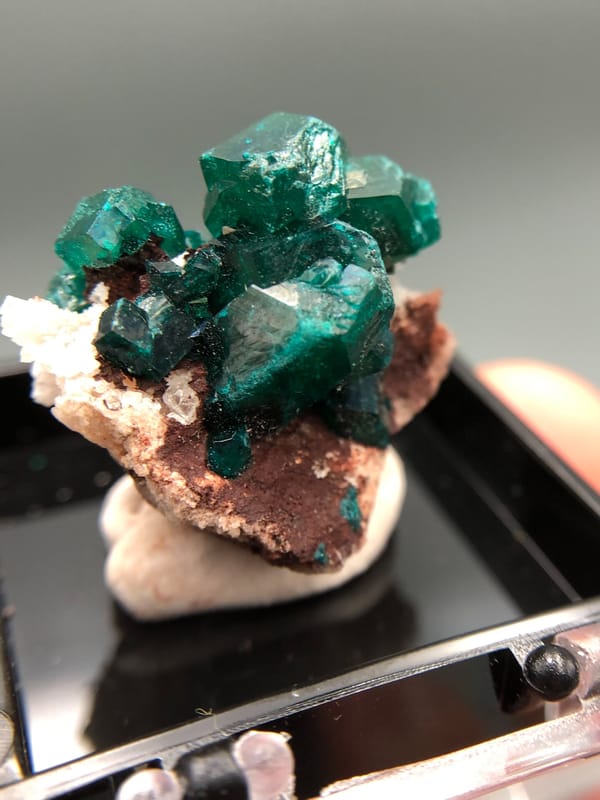 Dioptase from Congo (specific country not recorded), individual mineral specimen view 5