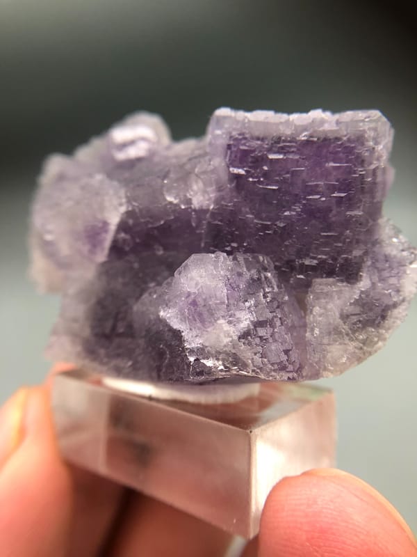 Fluorite from Fujian, China, individual mineral specimen view 2
