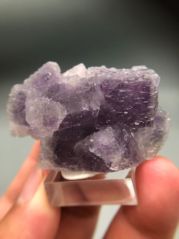 Fluorite from Fujian, China, individual mineral specimen view 3