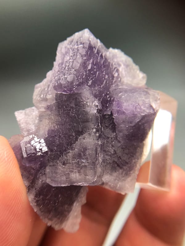 Fluorite from Fujian, China, individual mineral specimen view 4