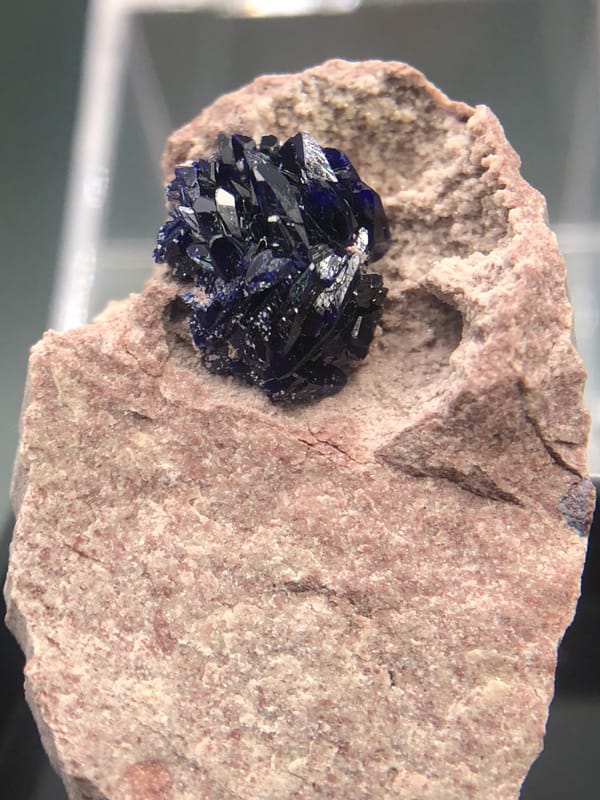Azurite from Morocco, individual mineral specimen view 5