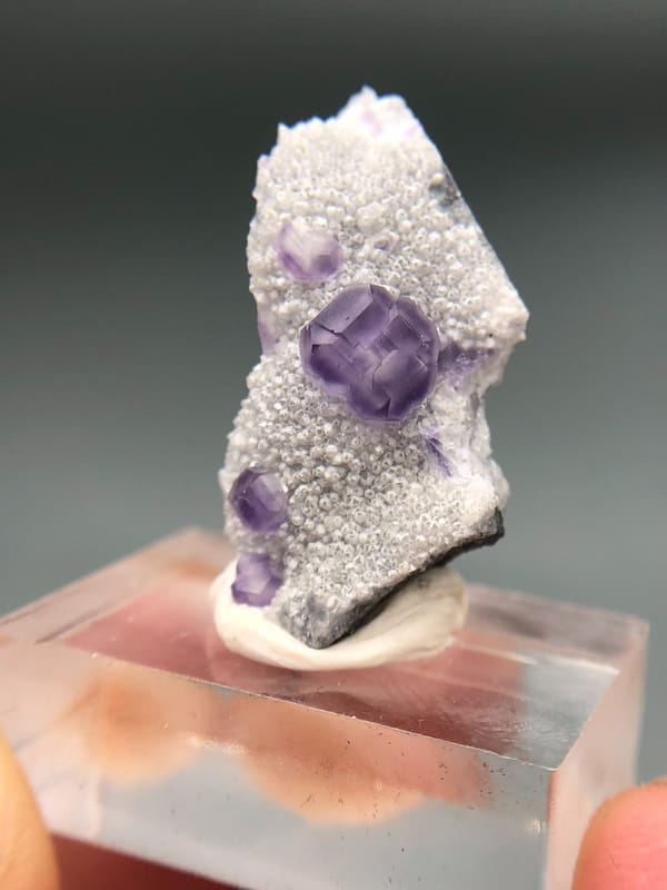 Fluorite from Fujian, China, individual mineral specimen view 2
