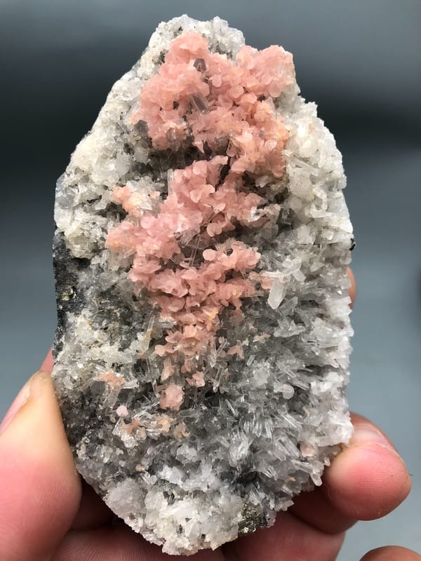 Rhodochrosite from Wuzhou, Guangxi, China, individual mineral specimen view 1