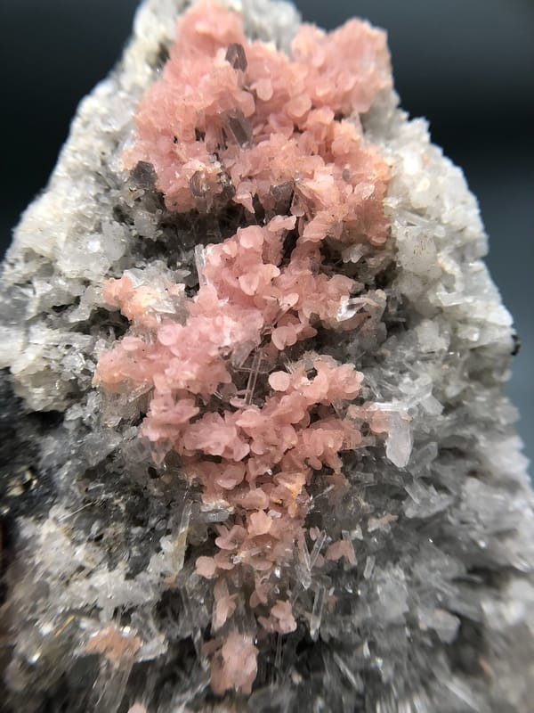 Rhodochrosite from Wuzhou, Guangxi, China, individual mineral specimen view 2
