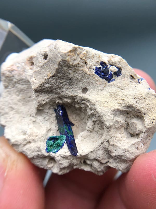 Azurite from Mexico, individual mineral specimen view 1
