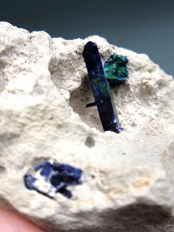 Azurite from Mexico, individual mineral specimen view 4