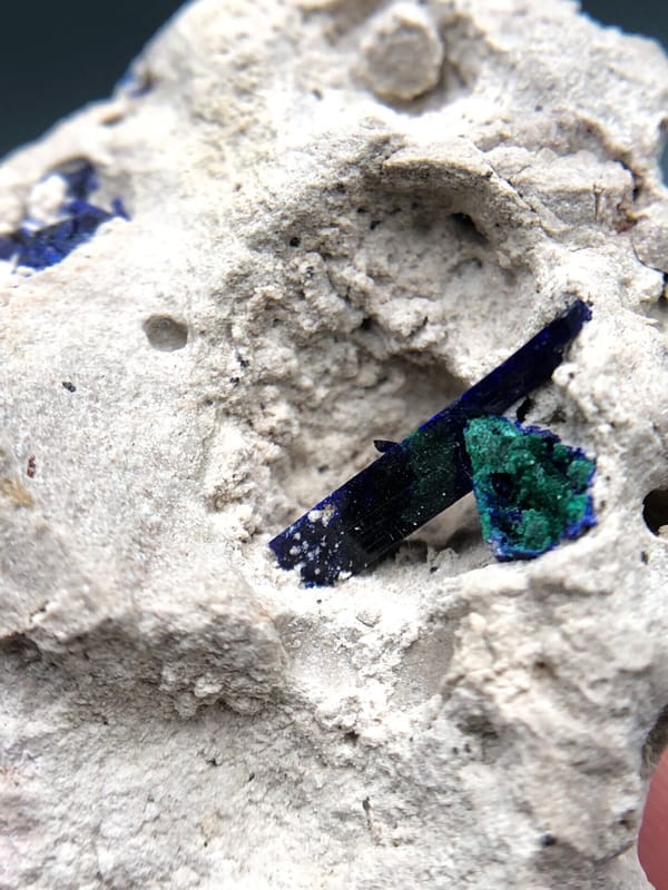 Azurite from Mexico, individual mineral specimen view 5