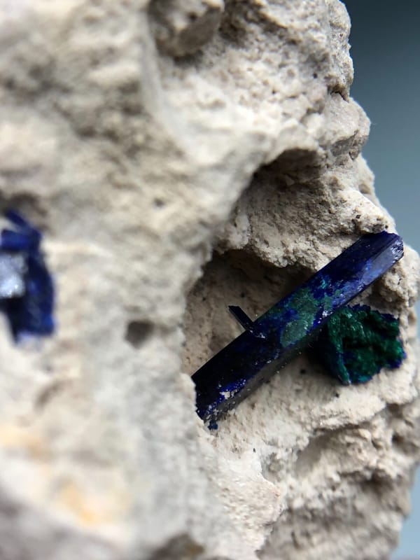 Azurite from Mexico, individual mineral specimen view 6
