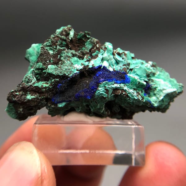 Azurite from Anhui, China, individual mineral specimen view 1