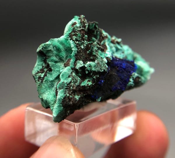 Azurite from Anhui, China, individual mineral specimen view 2