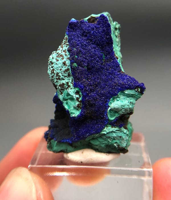 Azurite from Anhui, China, individual mineral specimen view 7