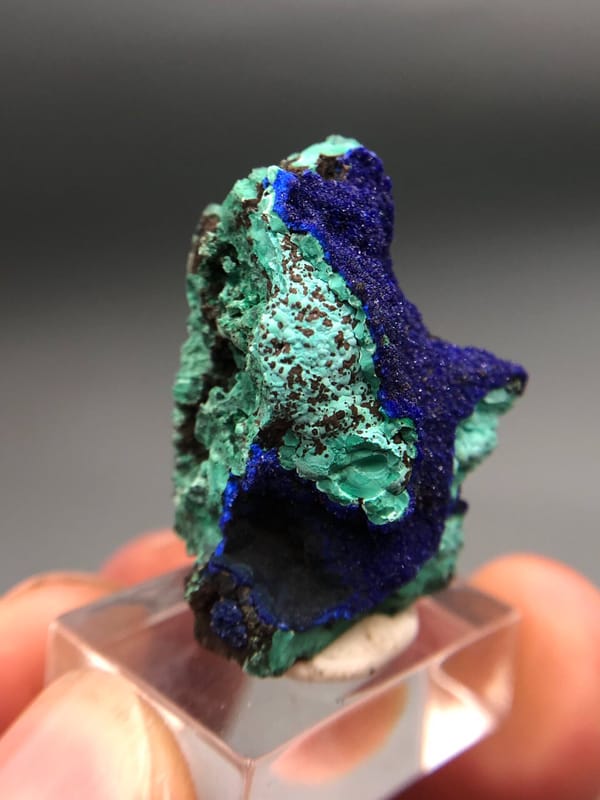 Azurite from Anhui, China, individual mineral specimen view 8