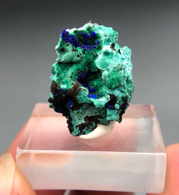 Azurite from Anhui, China, individual mineral specimen view 1
