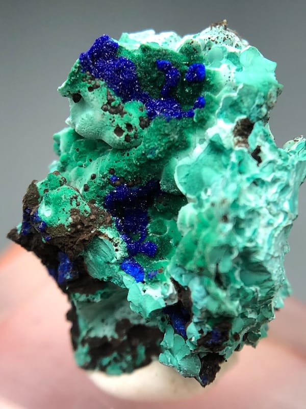 Azurite from Anhui, China, individual mineral specimen view 2