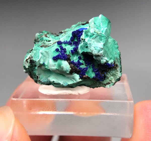 Azurite from Anhui, China, individual mineral specimen view 4