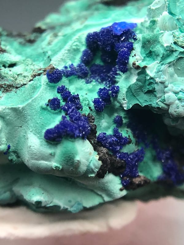 Azurite from Anhui, China, individual mineral specimen view 5