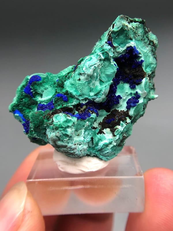 Azurite from Anhui, China, individual mineral specimen view 7