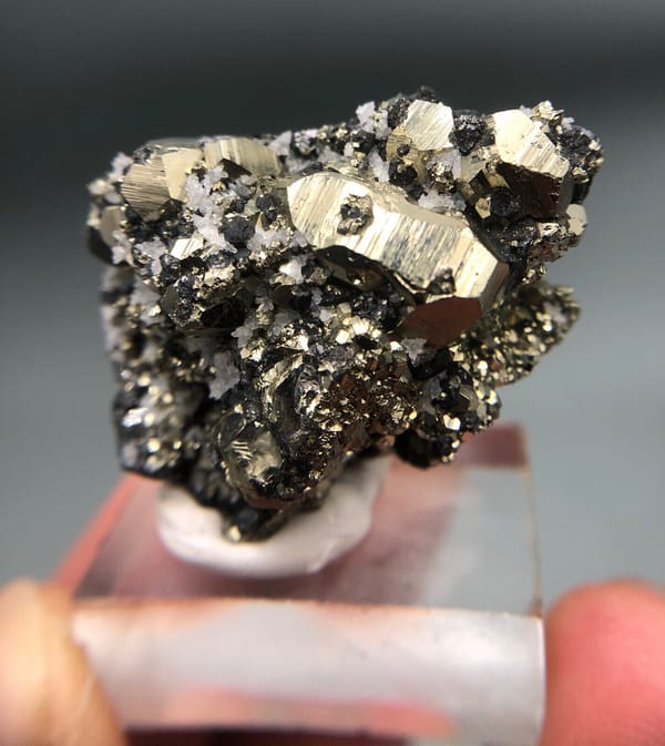 Pyrite from Peru, individual mineral specimen view 2