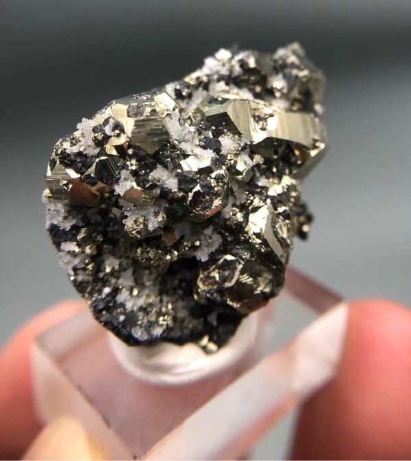 Pyrite from Peru, individual mineral specimen view 3