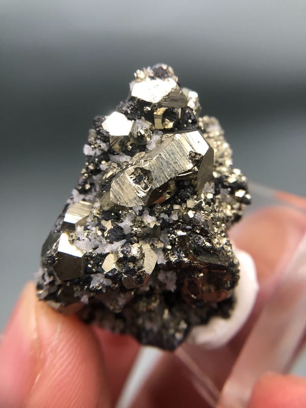 Pyrite from Peru, individual mineral specimen view 5