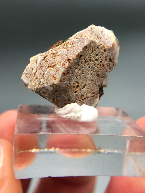 Rosasite-group copper-zinc carbonate from Yunnan, China, individual mineral specimen view 3
