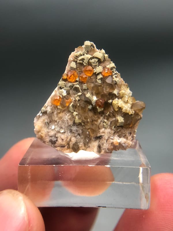 Spessartine from Fujian, China, individual mineral specimen view 1