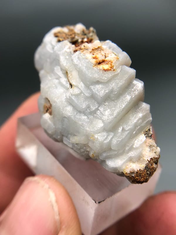 Feldspar from Xuebaoding, Pingwu Co., Sichuan, China, individual mineral specimen view 1