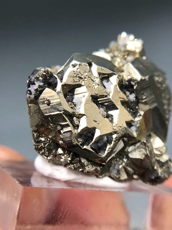 Pyrite from Peru, individual mineral specimen view 2
