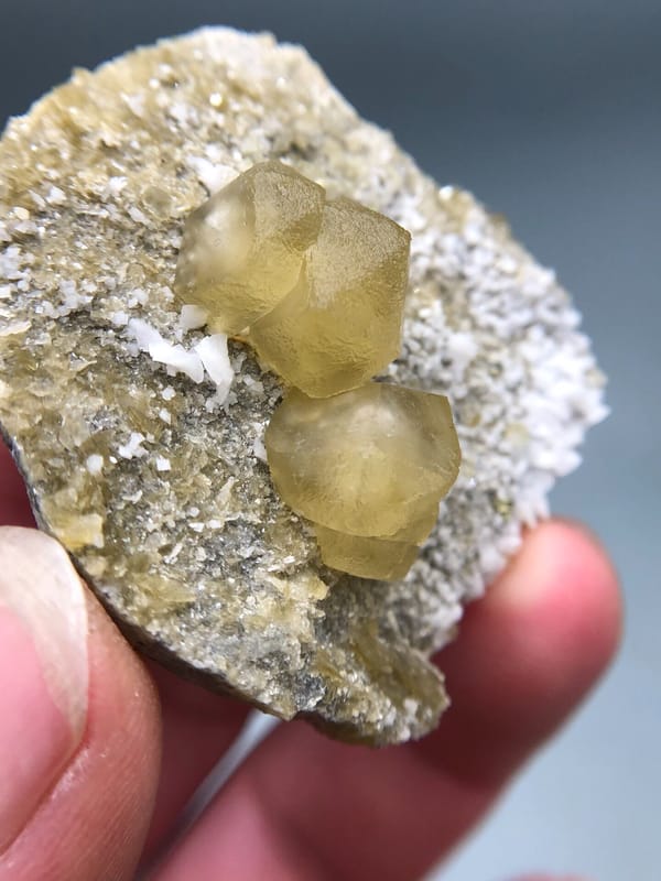 Calcite from Bijie, Guizhou, China, individual mineral specimen view 2