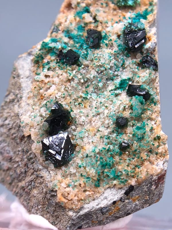 Libethenite, individual mineral specimen view 2 for a mineral collection