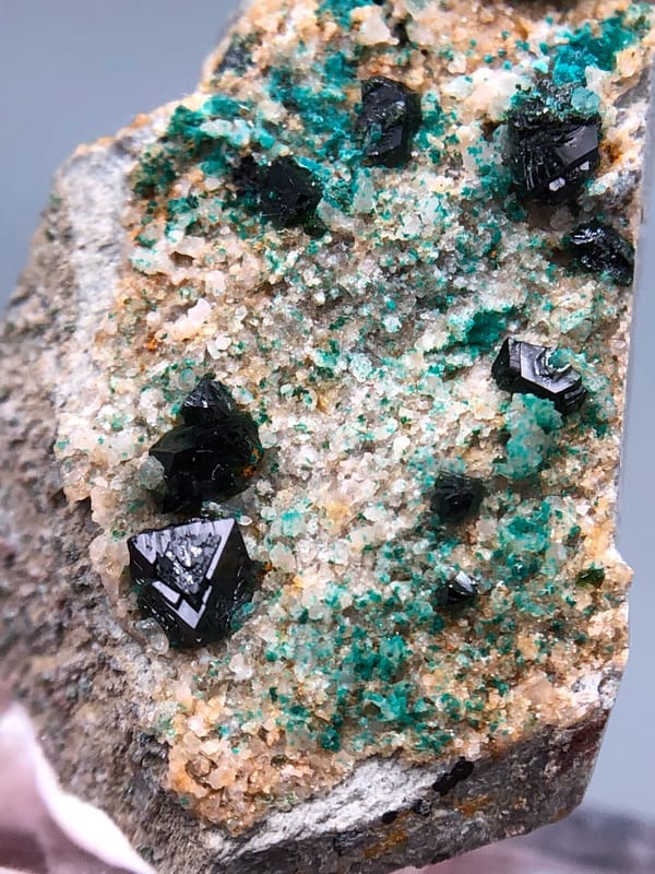 Libethenite, individual mineral specimen view 3 for a mineral collection