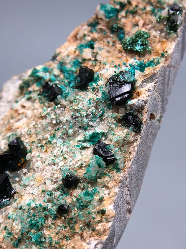 Libethenite, individual mineral specimen view 5 for a mineral collection