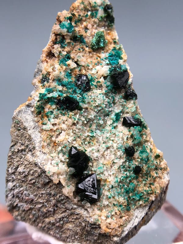 Libethenite, individual mineral specimen view 7 for a mineral collection