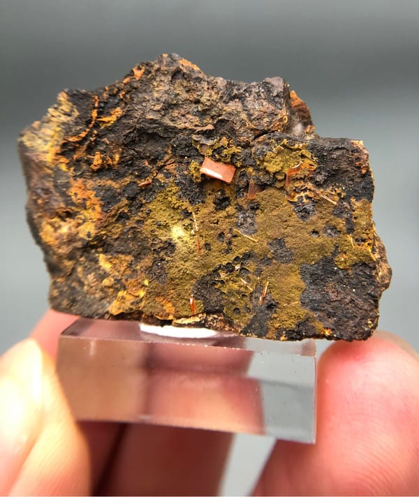 Wulfenite from Guangxi, China, individual mineral specimen view 1