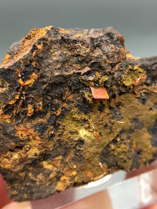 Wulfenite from Guangxi, China, individual mineral specimen view 2