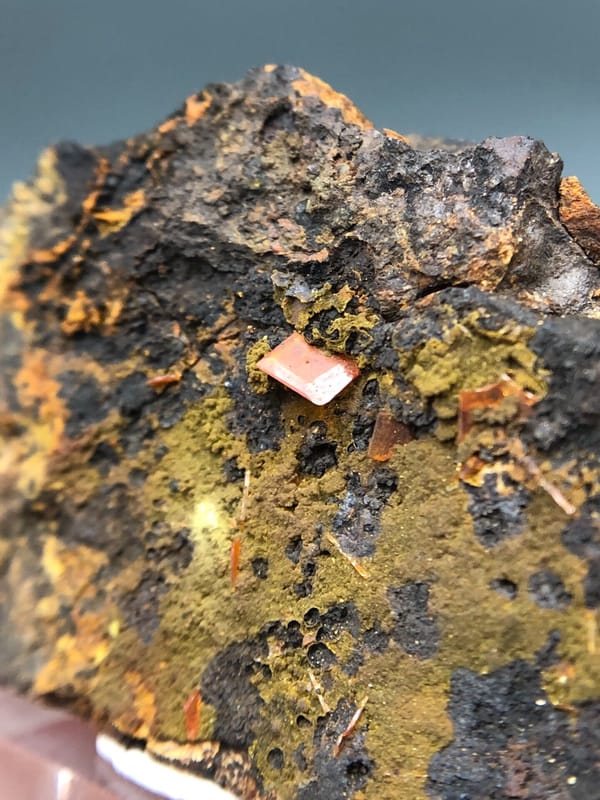 Wulfenite from Guangxi, China, individual mineral specimen view 3