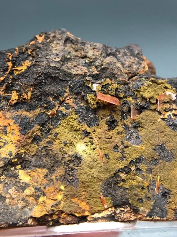 Wulfenite from Guangxi, China, individual mineral specimen view 4
