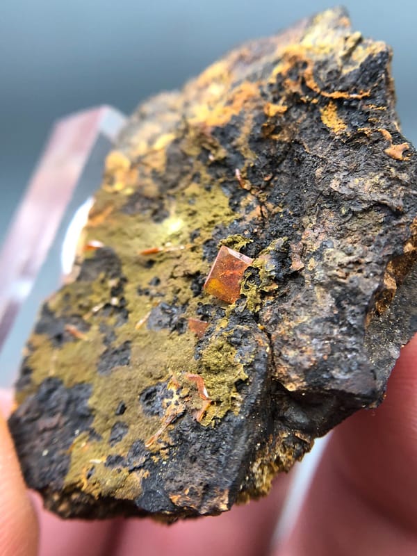 Wulfenite from Guangxi, China, individual mineral specimen view 5