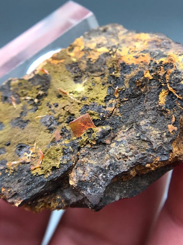 Wulfenite from Guangxi, China, individual mineral specimen view 6